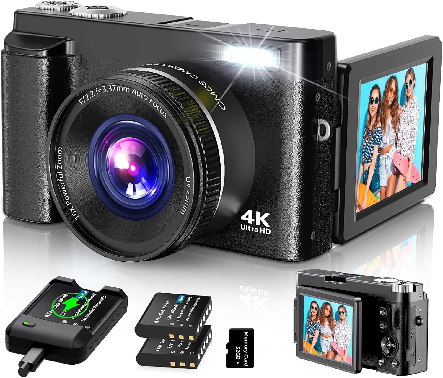 4K Digital Camera for Photography-