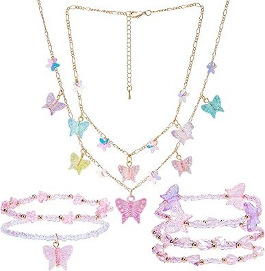 PinkSheep Toddler Jewelry Kids Necklace Choker and Bracelet